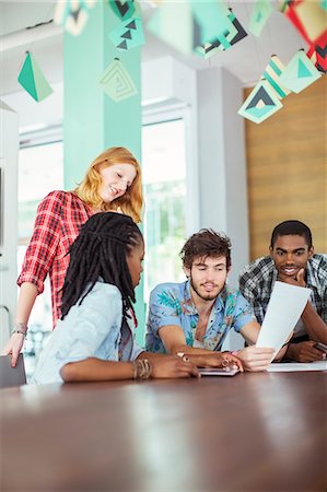 People talking in meeting Stock Photo - Premium Royalty-Free, Code: 6113-07731441