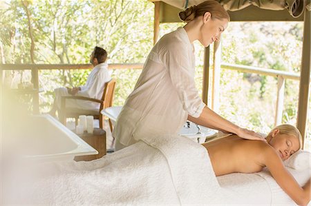 Woman having massage in spa Stock Photo - Premium Royalty-Free, Code: 6113-07731604