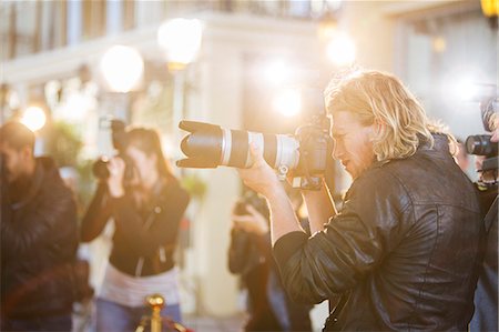 premiere - Paparazzi photographers pointing cameras at event Stock Photo - Premium Royalty-Free, Code: 6113-08088168