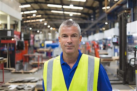 simsearch:6113-08722278,k - Portrait confident worker in steel factory Stock Photo - Premium Royalty-Free, Code: 6113-08655237