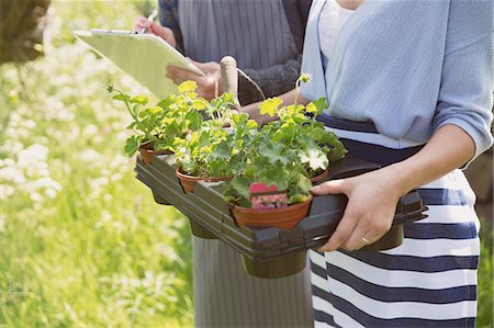 plant - Plant nursery workers with clipboard and potted plants Stock Photo - Premium Royalty-Free, Code: 6113-08722149