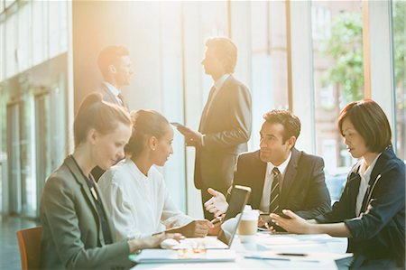 simsearch:6113-07906249,k - Business people talking in meeting Stock Photo - Premium Royalty-Free, Code: 6113-08882517