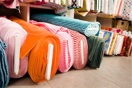 fashion and textile - Rolls Of Fabric, Munich, Bavaria, Germany, Europe Stock Photo - Premium Royalty-Free, Code: 6115-06778819