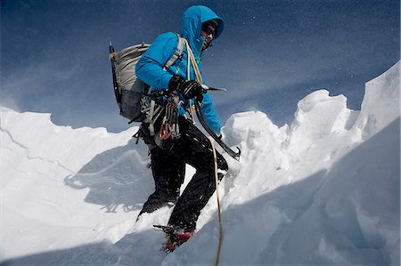 rappel - Alpinist on the rope, climbing down, Zugspitze Mountain, Bavaria, Germany Stock Photo - Premium Royalty-Free, Code: 6115-07539743