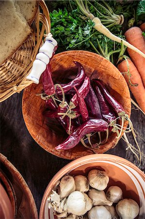 simsearch:6118-07808971,k - Variety of fresh ingredients and vegetables Stock Photo - Premium Royalty-Free, Code: 6115-08066610