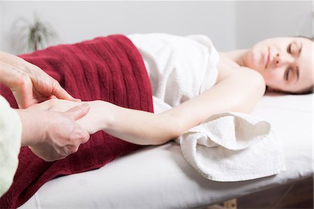 shiatsu - Young woman receiving Shiatsu treatment Stock Photo - Premium Royalty-Free, Code: 6115-08104968