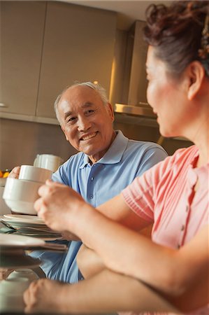 Senior couple sharing tea Stock Photo - Premium Royalty-Free, Code: 6116-06938685