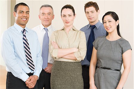 Portrait of five business colleagues Stock Photo - Premium Royalty-Free, Code: 6116-09013640