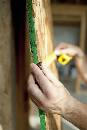 painting tape - A construction site, a domestic house being built in a rural setting in New York State, USA Stock Photo - Premium Royalty-Free, Code: 6118-07352217