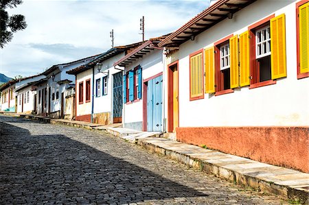 Colourful streets, Mariana, Minas Gerais, Brazil, South America Stock Photo - Premium Royalty-Free, Code: 6119-07451457