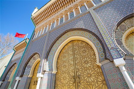 fes morocco - Royal Palace door, Fes, Morocco, North Africa, Africa Stock Photo - Premium Royalty-Free, Code: 6119-07451580