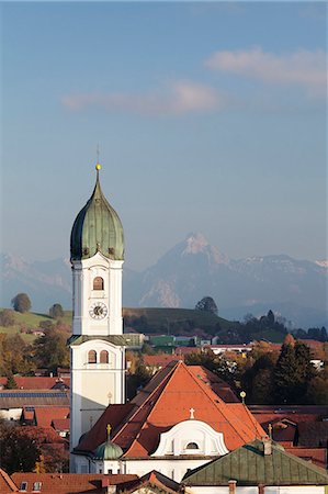 simsearch:6119-07451735,k - St. Andreas Church, Nesselwang, Ostallgau, Allgau. Allgau Alps, Bavaria, Germany, Europe Stock Photo - Premium Royalty-Free, Code: 6119-07451722
