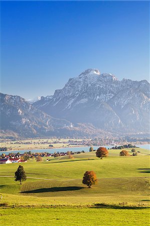 simsearch:6119-07451735,k - Prealps landscape and Forggensee Lake at sunset, Fussen, Ostallgau, Allgau, Allgau Alps, Bavaria, Germany, Europe Foto de stock - Sin royalties Premium, Código: 6119-07451738