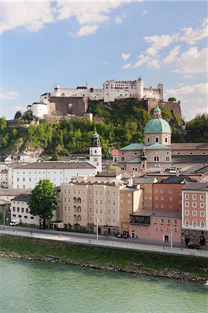 The Old Town, UNESCO World Heritage Site, with Hohensalzburg Fortress, Dom Cathedral and Neue Residenz Palace, Salzburg, Salzburger Land, Austria, Europe Stock Photo - Premium Royalty-Free, Code: 6119-07451856