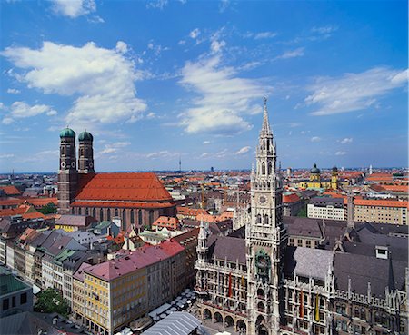 simsearch:6119-07541502,k - Elevated View of Frauenkirche, Munich, Germany Stock Photo - Premium Royalty-Free, Code: 6119-07452083