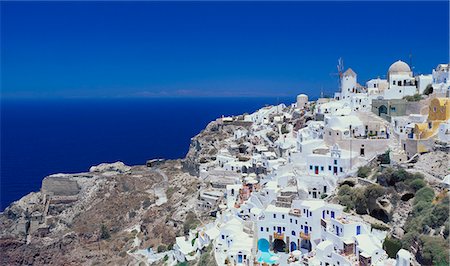 simsearch:6119-07541502,k - Village of Oia, Santorini, Cyclades, Greece Stock Photo - Premium Royalty-Free, Code: 6119-07452008