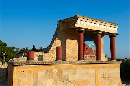 simsearch:6119-07541502,k - King Minos Palace, Minoan archaeological site of Knossos, Crete, Greek Islands, Greece, Europe Stock Photo - Premium Royalty-Free, Code: 6119-07541501