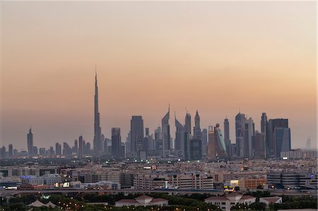 dusk - Dubai, United Arab Emirates, Middle East Stock Photo - Premium Royalty-Free, Code: 6119-07651989