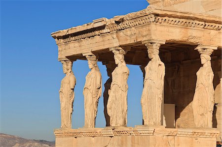 Porch of the Maidens (Caryatids), Erecthion, early morning, Acropolis, UNESCO World Heritage Site, Athens Greece, Europe Stock Photo - Premium Royalty-Free, Code: 6119-07744579