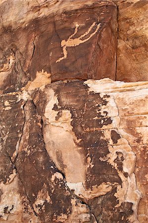 Falling Man petroglyph, Gold Butte, Nevada, United States of America, North America Stock Photo - Premium Royalty-Free, Code: 6119-07781171