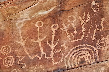 Petroglyphs, Gold Butte, Nevada, United States of America, North America Stock Photo - Premium Royalty-Free, Code: 6119-07781181
