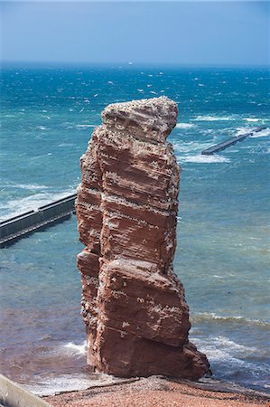 Lange Anna (Long Anna) free standing rock column in Heligoland, small German archipelago in the North Sea, Germany, Europe Stock Photo - Premium Royalty-Free, Code: 6119-07781286