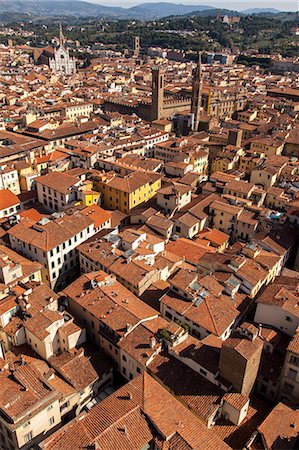 firenze - Roof tops of Florence, Italy, Tuscany, Europe Stock Photo - Premium Royalty-Free, Code: 6119-07781308