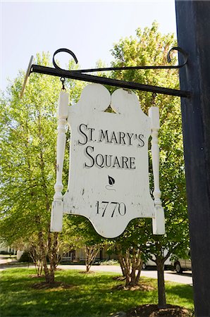 st michael - St. Mary's Square, St. Michaels, Talbot County, Chesapeake Bay, Maryland, United States of America, North America Stock Photo - Premium Royalty-Free, Code: 6119-08267252