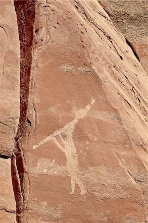 Flute player pictograph, Honanki Heritage Site, Coconino National Forest, Arizona, United States of America, North America Stock Photo - Premium Royalty-Free, Code: 6119-08268787