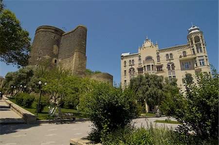 simsearch:841-03676615,k - Maiden Tower in the center of the Old City of Baku, UNESCO World Heritage Site, Azerbaijan, Central Asia, Asia Stock Photo - Premium Royalty-Free, Code: 6119-08269689