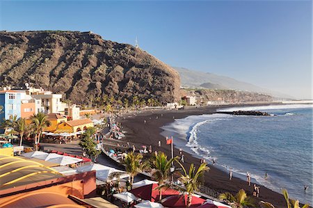 Playa del Puerto Beach, Puerto de Tazacorte, La Palma, Canary Islands, Spain, Europe Foto de stock - Sin royalties Premium, Código: 6119-08541910