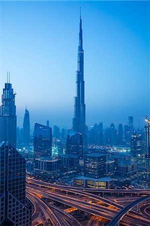 Burj Khalifa, Dubai, United Arab Emirates, Middle East Photographie de stock - Premium Libres de Droits, Code: 6119-08568336