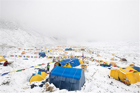 rocky tent - Everest Base Camp at the end of the Khumbu glacier lies at 5350m, Khumbu Region, Nepal, Himalayas, Asia Stock Photo - Premium Royalty-Free, Code: 6119-08797339