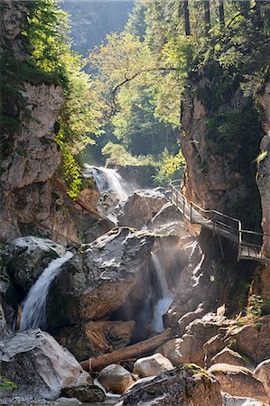 schwangau - Waterfall in Poellat Gorge, Schwangau, Allgau, Schwaben, Bavaria, Germany, Europe Stock Photo - Premium Royalty-Free, Code: 6119-09073883