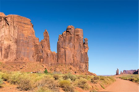 deserts rocks - Rock formations, Monument Valley, Navajo Tribal Park, Arizona, United States of America, North America Stock Photo - Premium Royalty-Free, Code: 6119-09074532