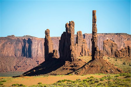 deserts rocks - Rock formations, Monument Valley, Navajo Tribal Park, Arizona, United States of America, North America Stock Photo - Premium Royalty-Free, Code: 6119-09074536