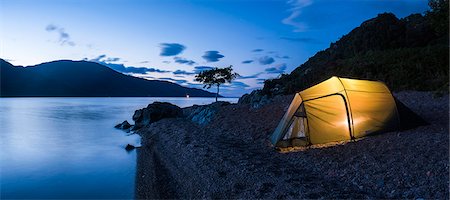 simsearch:862-03713411,k - Camping at Loch Ness at night while canoeing the Caledonian Canal, Scottish Highlands, Scotland, United Kingdom, Europe Stock Photo - Premium Royalty-Free, Code: 6119-09147126
