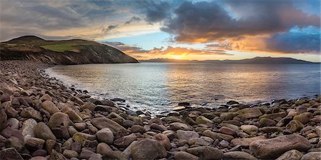 dingle peninsula - Storm beach at sunrise, Minard Bay, Dingle Peninsula, County Kerry, Munster, Republic of Ireland, Europe Stock Photo - Premium Royalty-Free, Code: 6119-09156492