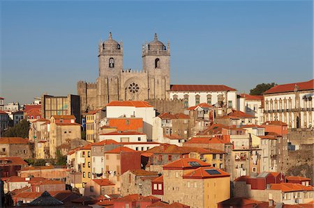 simsearch:6119-07541502,k - Se Cathedral at sunset, Ribeira District, UNESCO World Heritage Site, Porto (Oporto), Portugal, Europe Stock Photo - Premium Royalty-Free, Code: 6119-09101692