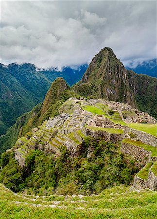 simsearch:841-06034486,k - Machu Picchu Ruins, UNESCO World Heritage Site, Cusco Region, Peru, South America Photographie de stock - Premium Libres de Droits, Code: 6119-09101809