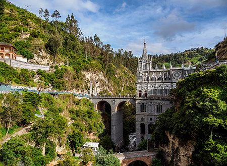 Las Lajas Sanctuary, Narino Departmant, Colombia, South America Stock Photo - Premium Royalty-Free, Code: 6119-09253222