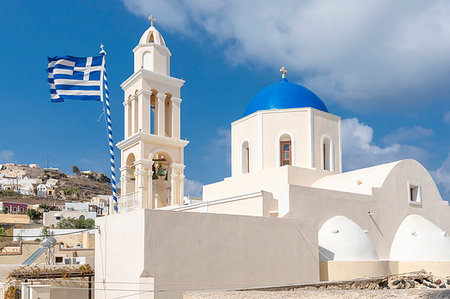 Agia Throdosia church in Akrotiri, Santorini, Greece, Europe Stock Photo - Premium Royalty-Free, Code: 6119-09253474