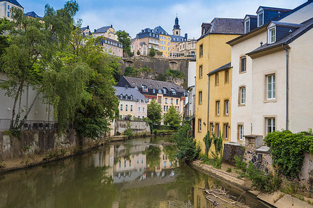 The Grund (Lower Town), Luxembourg City, Luxembourg, Europe Stock Photo - Premium Royalty-Free, Code: 6119-09213970