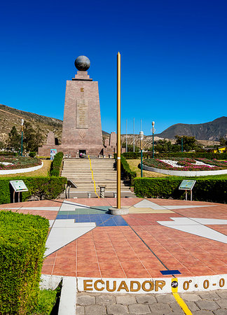 Monument to the Equator, Ciudad Mitad del Mundo (Middle of the World City), Pichincha Province, Ecuador, South America Stock Photo - Premium Royalty-Free, Code: 6119-09228692