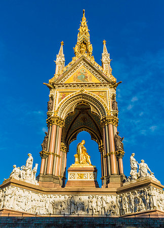 statues on building top - The Albert Memorial in Kensington Gardens, London, England, United Kingdom, Europe Stock Photo - Premium Royalty-Free, Code: 6119-09228844