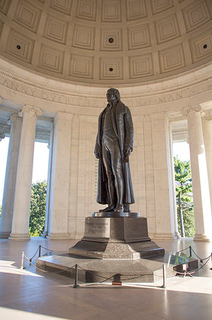 simsearch:841-07457532,k - Statue of Thomas Jefferson, Thomas Jefferson Memorial, Washington D.C., United States of America, North America Stock Photo - Premium Royalty-Free, Code: 6119-09239006