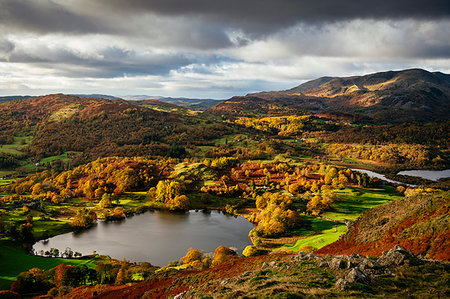simsearch:841-07590500,k - View on autumn dawn from Loughrigg Fell, Lake District National Park, UNESCO World Heritage Site, Cumbria, England, United Kingdom, Europe Stock Photo - Premium Royalty-Free, Code: 6119-09239119