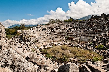 fethiye - Temple ruins of Fethiye, Turkey Stock Photo - Premium Royalty-Free, Code: 6122-07697658