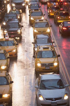 Taxicabs in New York City traffic, USA Stock Photo - Premium Royalty-Free, Code: 6122-07697929