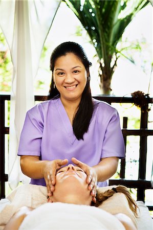 philippine people pictures - Woman having facial in spa Stock Photo - Premium Royalty-Free, Code: 6122-07704984